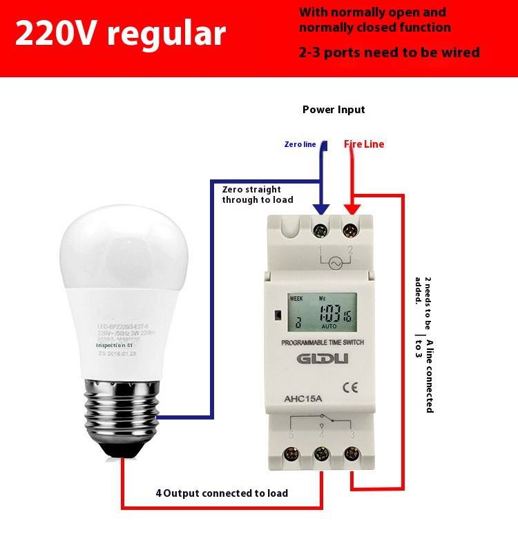 Ac Timer Switch Using Relay 12V/24V/110V THC15A AC Digital LCD Weekly Programmable Time Relay Timer ...