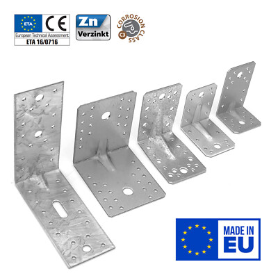 Schwerlast Winkelverbinder, Bauwinkel, Holzverbinder mit Sicke, verzinkt CE, ETA