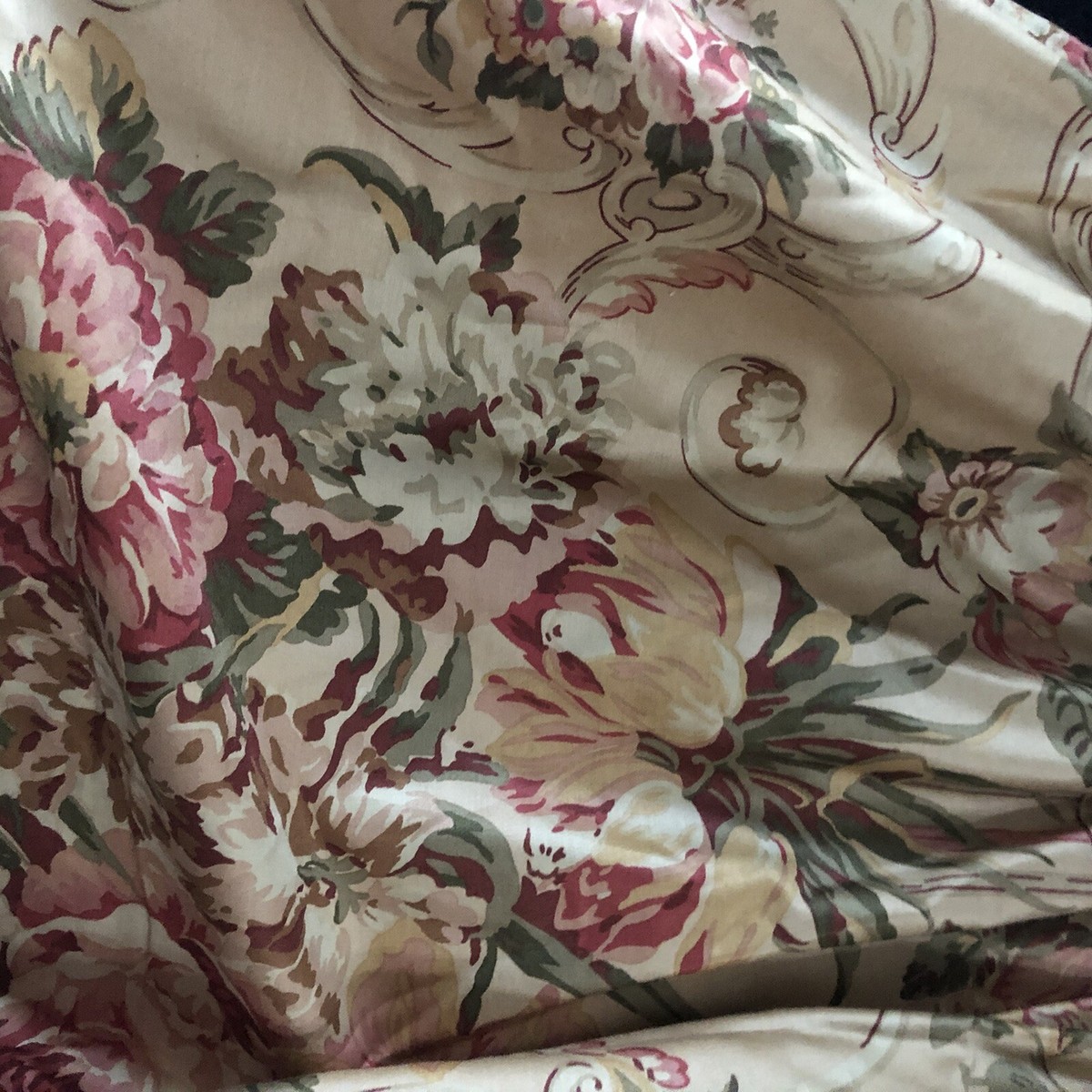 Rare Vintage Ralph Lauren Guinevere 100% Cotton Sateen Queen sz