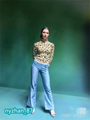 1/18 Gal Gadot Girl Leopard 4'' Resin Figurines Figure Doll For Cars Vehicles Toy