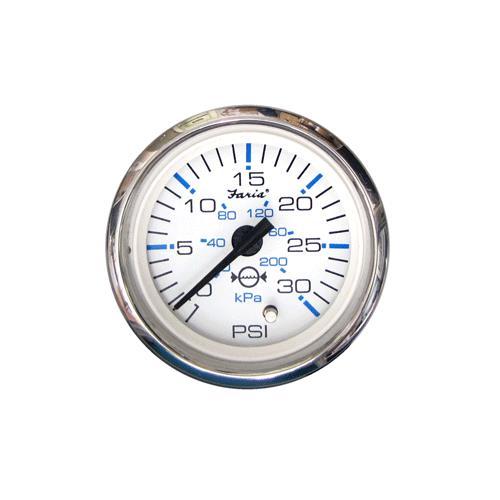Faria Chesapeake White Ss 2" Water Pressure Gauge Kit 30 Psi eBay
