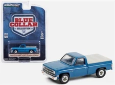 1981 Chevrolet C20 Custom Deluxe Pickup Blue 1:64 Model Greenlight 35180-D