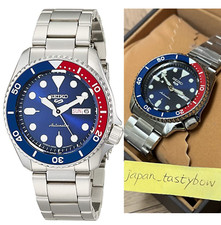 Seiko 5 Sports SBSA003 Automatic Mechanical Pepsi Color Diver Watch Men Japan