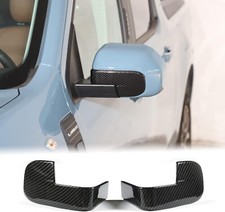 Gloss Carbon Fiber Print Rearview Mirror L-shaped Cap Cover Fits 22-24 Maverick