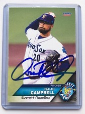 Isaiah Campbell Everett Aquasox 2021 Autographed Card Seattle Mariners Signed
