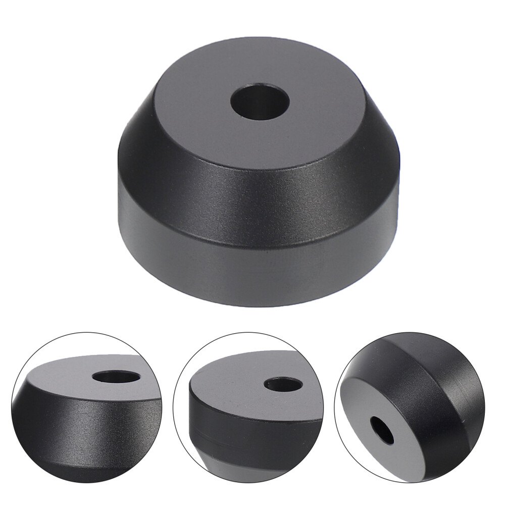 Allecto- Platenspeler Adapter - 45 RPM - Groot Gat Conversieblad Zwarte Klem Big Hole Records Geschikt Voor Draaitafels Goud Goud 8734451350101
