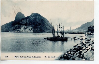 BRASILIEN - Brasilien - alte Postkarte - RIO DE JANEIRO - Morro da Urca Praia de Saudade