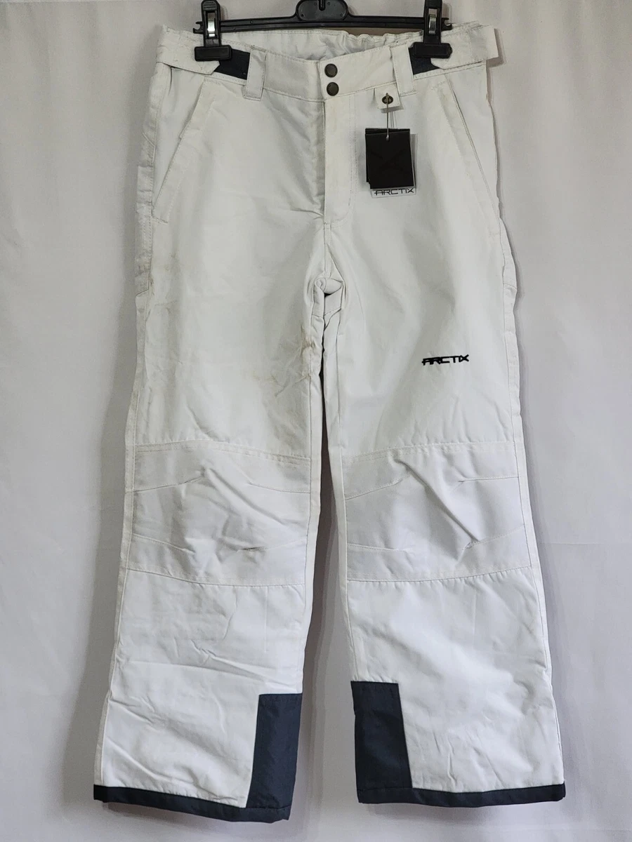 NEW ARCTIX KIDS WHITE SNOW PANTS REINFORCED KNEES & SEAT WATER RESISTANT  MEDIUM