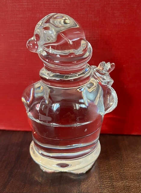 Baccarat France Crystal Santa Claus with Gift Figurine Signed | eBay
