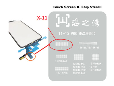 IC Bildschirm Warnung Digitizer Fix Reball Schablone iPhone X - 11 Pro 12 13 Mini Max