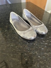 Women Coach Ballet Flats Sequin Shoes Size : 8 B