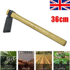 36cm Long Garden Hoe Steel Hoe With Wooden Handle Weeding Digging Gardening Tool