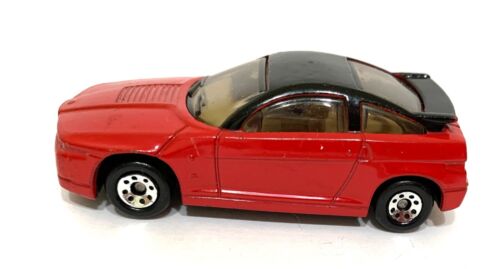 Matchbox Diecast Alfa Romeo taille 1:56 échelle vintage 1991 rouge noir pneus mur noir - Photo 1 sur 9