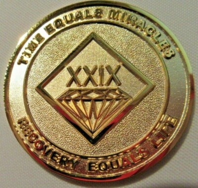 Narcotics Anonymous NA GOLD 29  Year Medallion Chip Coin Token Sober