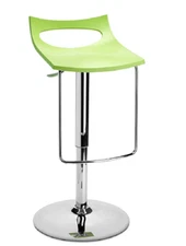 PARADA ONE DESIGN 2290 51 ADJUSTABLE HEIGHT STOOL W/CHROME PLATED BASE, GREEN