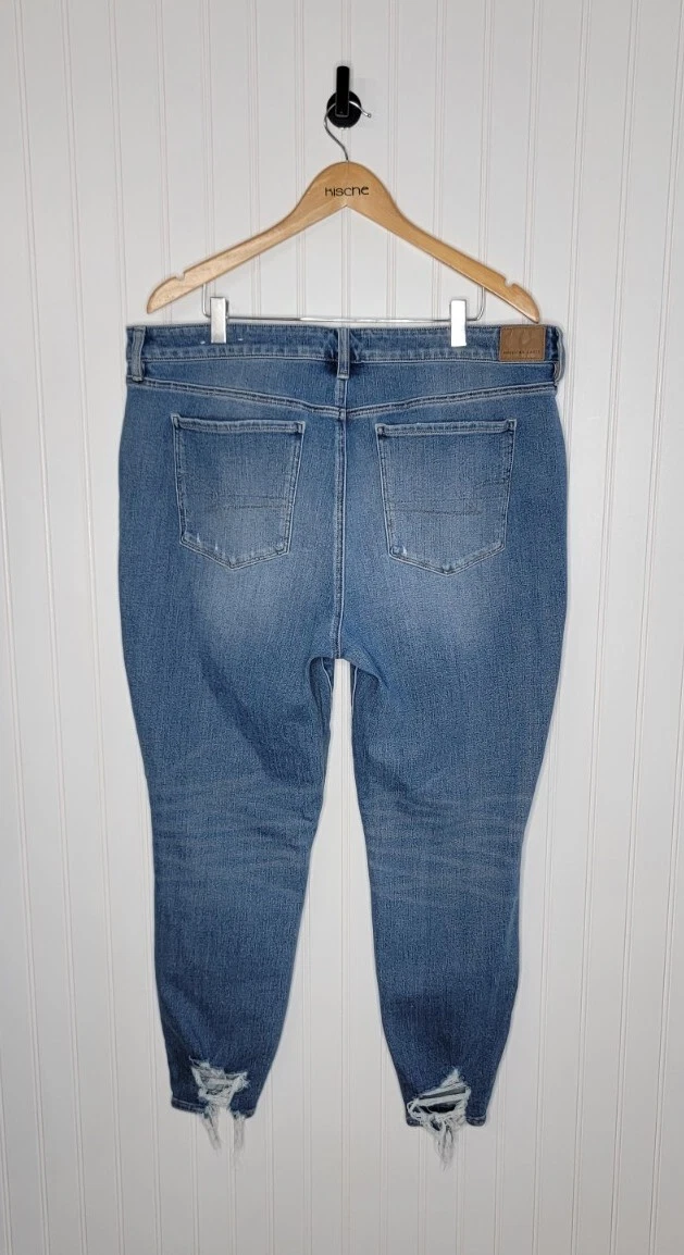 American Eagle The Dream Jean High Rise JeggiWomen s Size 20 Regular Distressed