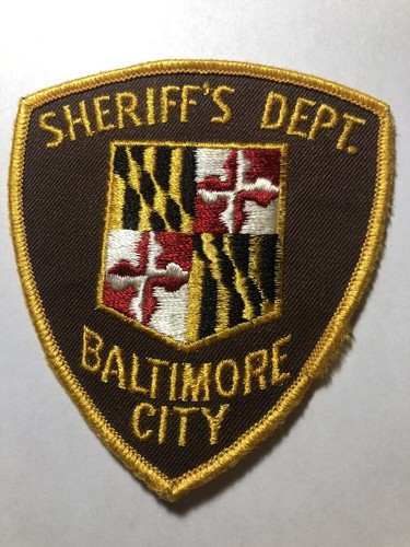 Baltimore City Sheriff Patch ~ RARE