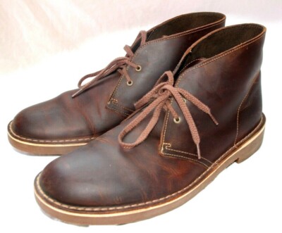 Clarks Men\'s 11.5 Brown Genuine Leather Chukka Style Dress Shoes Booties Boots CLARKS men main image 4