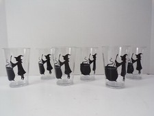 Pottery Barn Kids Halloween Plastic Tumblers Cups Witches S/ 6 #9750