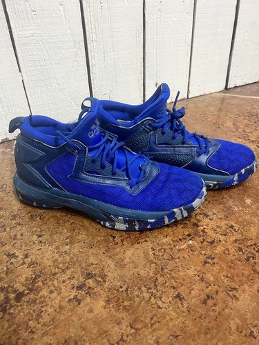 Adidas D Lillard 2 Basketball Shoe Sneaker Blue Camo Sole Mens Size 9 Bin S22 - Picture 3 of 8