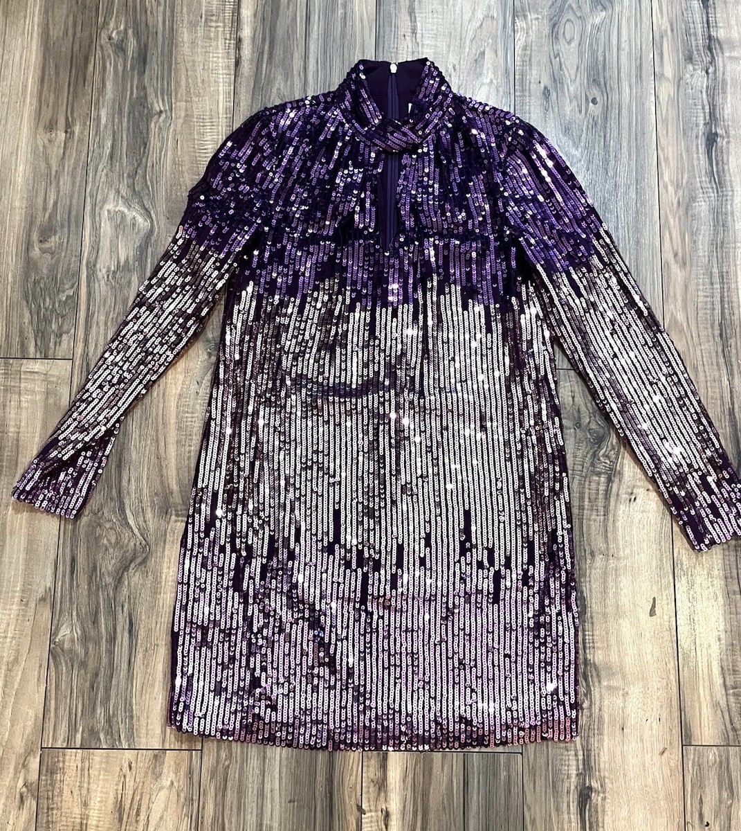 kate spade ombre sequin dress NWT $598 KATE SPADE New York Ombre Sequin Long Sleeve Mini Dress 0