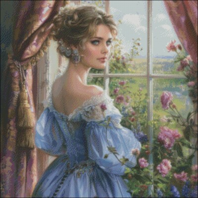 Window Grace 1 - Counted Cross Stitch Kits Needlework Embroidery