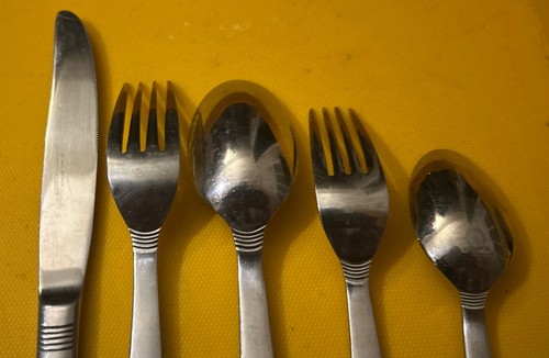 24 Pc Hampton Silversmith RADIANCE Stainless Mixed Flatware Knives Spoons Forks - Picture 8 of 9