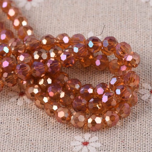 100pcs 6mm Round Sphere Ball Faceted Crystal Glass Loose Spacer Craft Beads lot - Picture 89 of 110