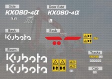 kubota KX080-4a Digger Sticker/Decal Kit