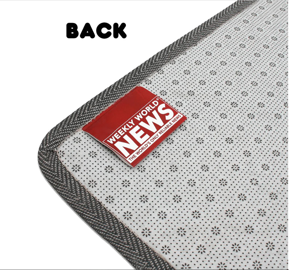 NEW Creepy Co Weekly World News BAT BOY XING Crossing Accent RUG 27x26.5" Horror