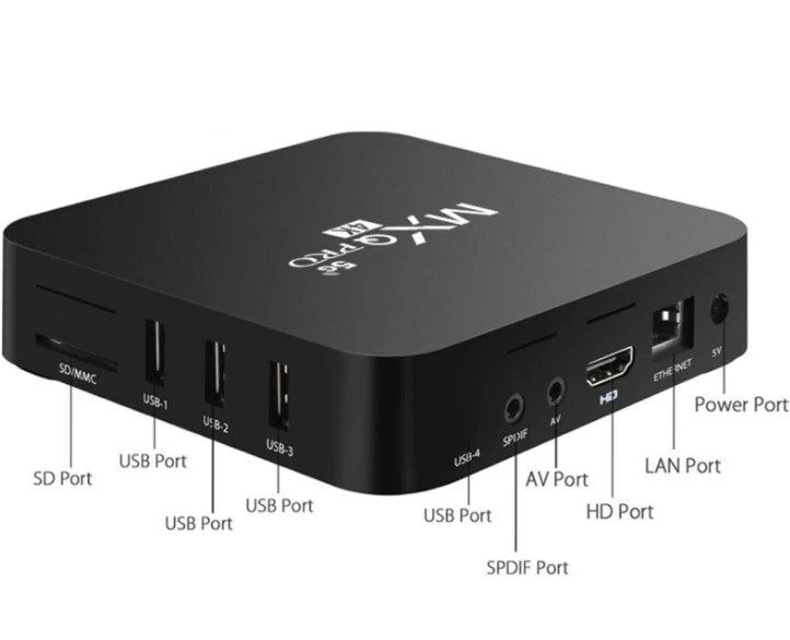 MXQ PRO 4K QUAD CORE ANDROID 10 MINIPC 4GB RAM 32GB ROM DECODER SMART BOX WIFI - Immagine 2 di 4