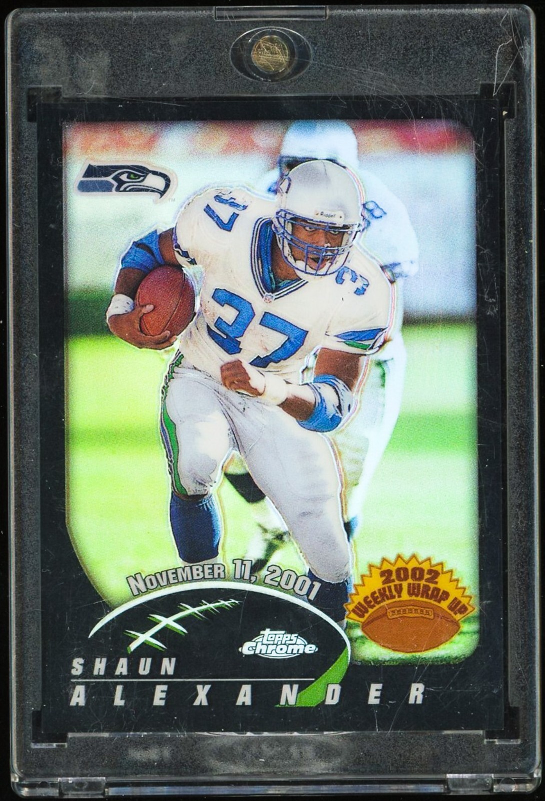 2002 Topps Chrome Shaun Alexander BLACK REFRACTOR /599 #154