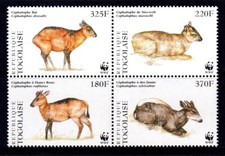 Togo 1996 Bay Duiker - WWF Complete Mint MNH Set Block SC 1720