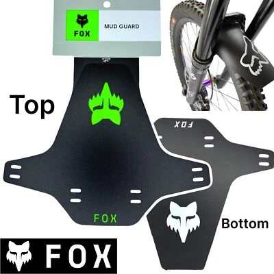 FOX RACING Guardabarros de bicicleta Fox Mud Guard MTB ebike horquilla guardabarros protección contra salpicaduras verde neón