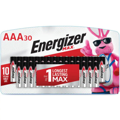 MAX AAA Batteries (30-Pack), Triple a Alkaline Batteries