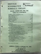 Kimball Organ Service Schematic 690/692/695, K600, 1570-1575, 1600-1642