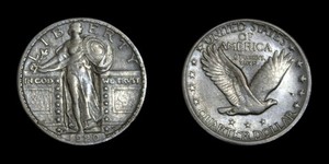 1920-D Standing Liberty Quarter Denver US Mint American Coin Excellent Condition