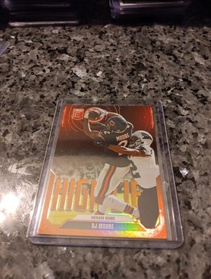 2025 Donruss Elite DJ MOORE High Life Orange Foil /199 #15 - Chicago Bears 