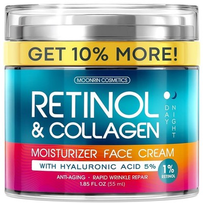 Retinol & Collagen Moisturizer Face Cream with Hyaluronic Acid 5%  1.85oz