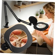 12X Long Magnifying Glass with Light and Clamp, 2200 12X 5Inch Large Glass