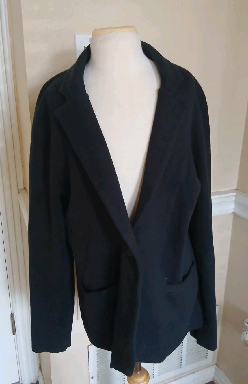 J Crew Women’s Cotton Tight Knit Collared Cardigan Polo Sweater Black Capsule M