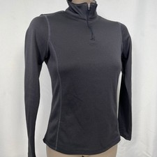 Spyder Quarter Zip Activewear Running Long Sleeve Black Top Women's SMALL