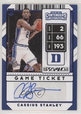 2020 Contenders Draft Picks Game Ticket Blue 76/99 Cassius Stanley #99 Auto 1b8