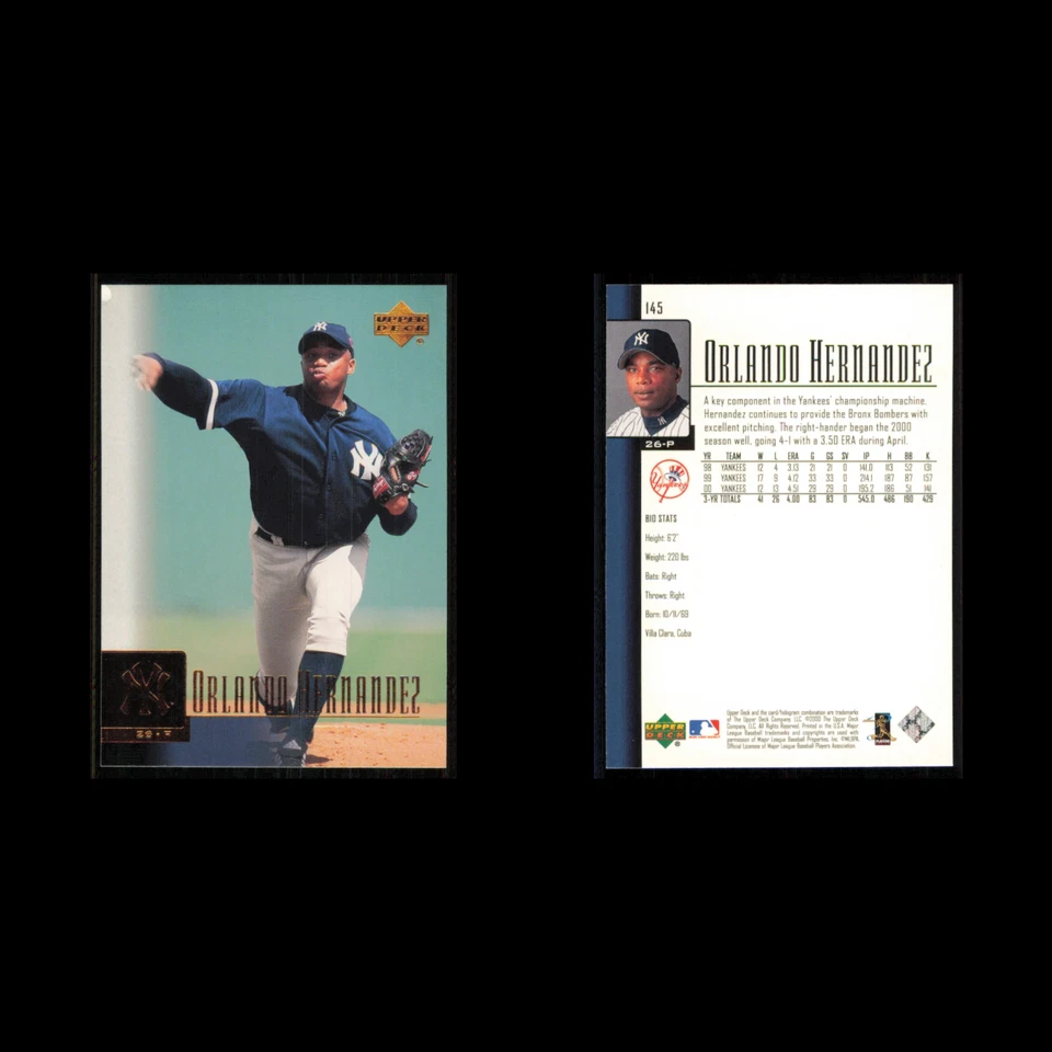 Orlando Hernandez #145 2001 Upper Deck New York Yankees Baseball Card MLB NM - Image 3 of 3