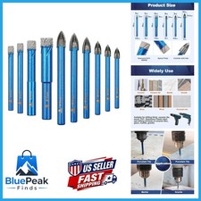 Dry Diamond Drill Bit Setbrschnitt 10Pcs/Pack 1/425/163/8 Diamond Hole 33/8