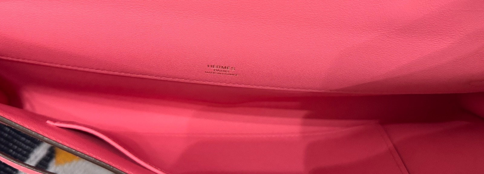 Hermes Kelly Cut Clutch Rose Azalee Azalea Pink Swift Leather Gold Hardware RARE image 8