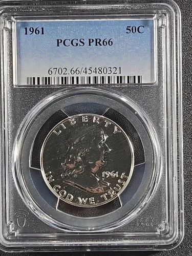 1961 U.S. Franklin Half Dollar - silver - PROOF 66 (PCGS)   stk#0321