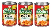Chef Boyardee Mini Ravioli 3 Can Pack