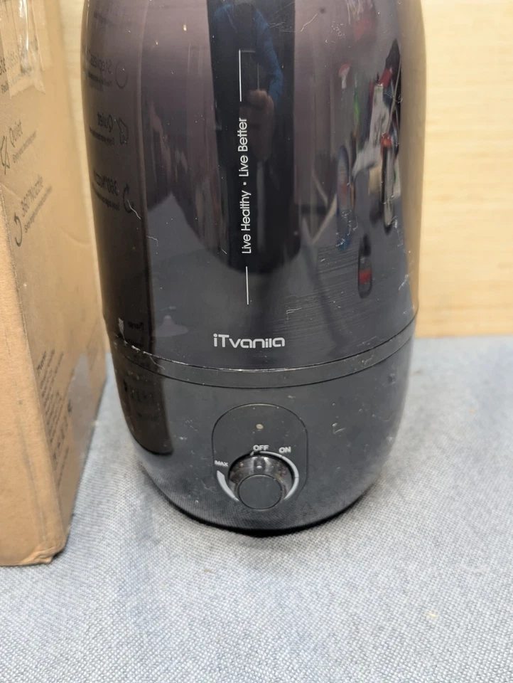iTvanila Ultrasonic Humidifier HU-C1A 2.7L Cool Mist Quiet 360° Nozzle... - Image 2 of 4