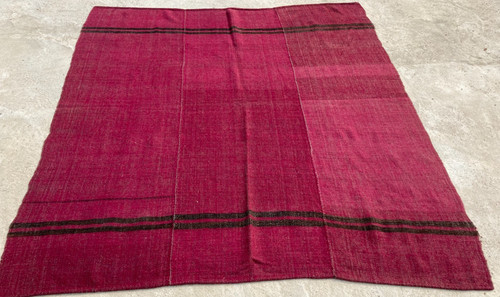 Vintage Handmade Traditional Striped Flat Kilim Floor Rug Carpet 198x181 cm